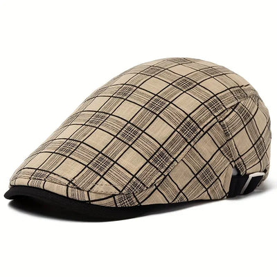Ashford  - Adjustable Vintage Plaid Beret Cap