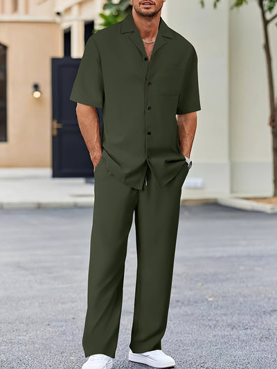 Men''s Short Sleeve T-Shirt and Pants Outfit Set