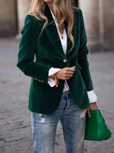 Isla | Elegant Velvet Blazer