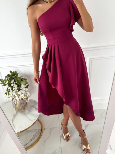 AXELLE | ELEGANT ONE SHOULDER DRESS