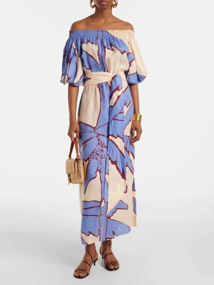 NESSA | ELEGANT DRESS WITH PRINT