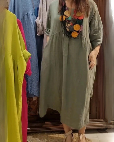 LETTIE | COMFORTABLE WIDE DRESS WITH BELLY COVERAGE