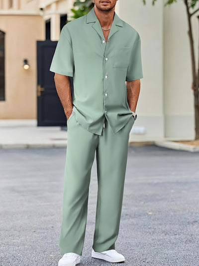 Men''s Short Sleeve T-Shirt and Pants Outfit Set