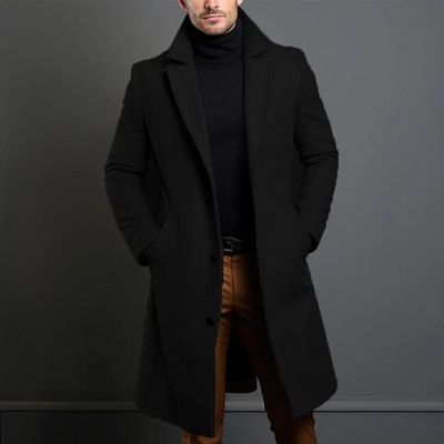 Brunetti's - Long Sleeve Wool Coat With Pockets