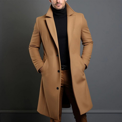 Brunetti's - Long Sleeve Wool Coat With Pockets