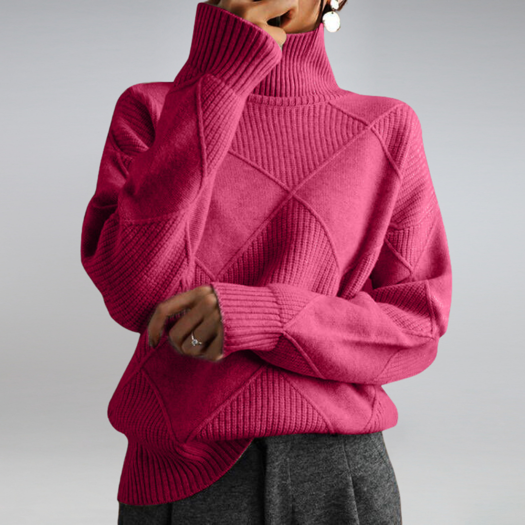 Adelle | Comfortable Roll Neck Jumper