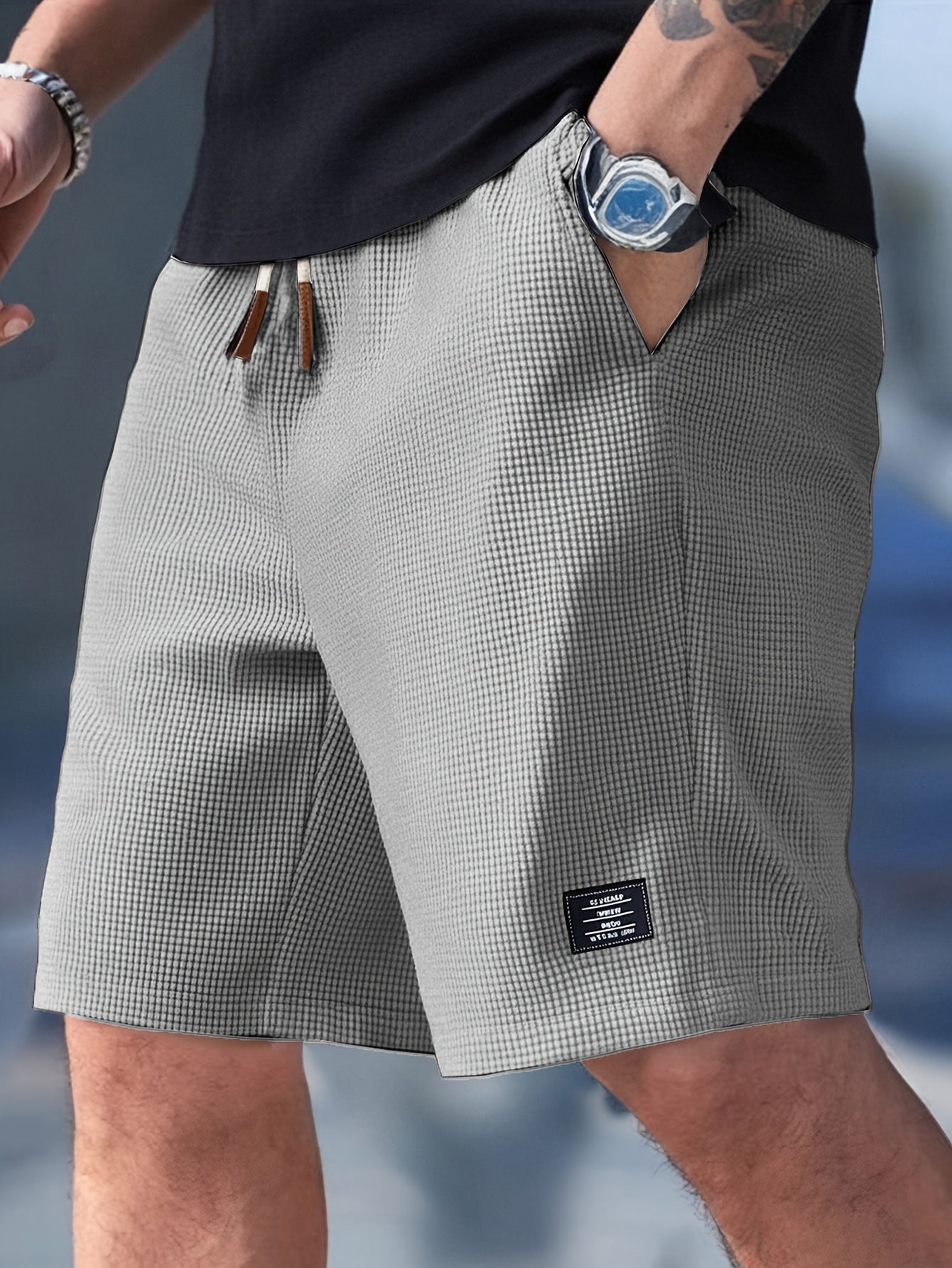 Garreth | Waffle Knit Summer Shorts