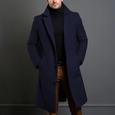 Brunetti's - Long Sleeve Wool Coat With Pockets