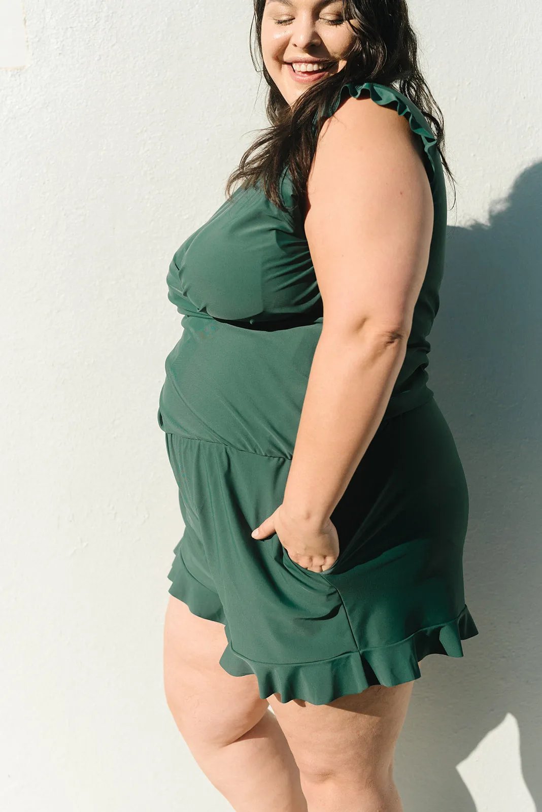 MARGARET | BATHING SUIT WITH RUFFLES AND BREAST SUPPORT