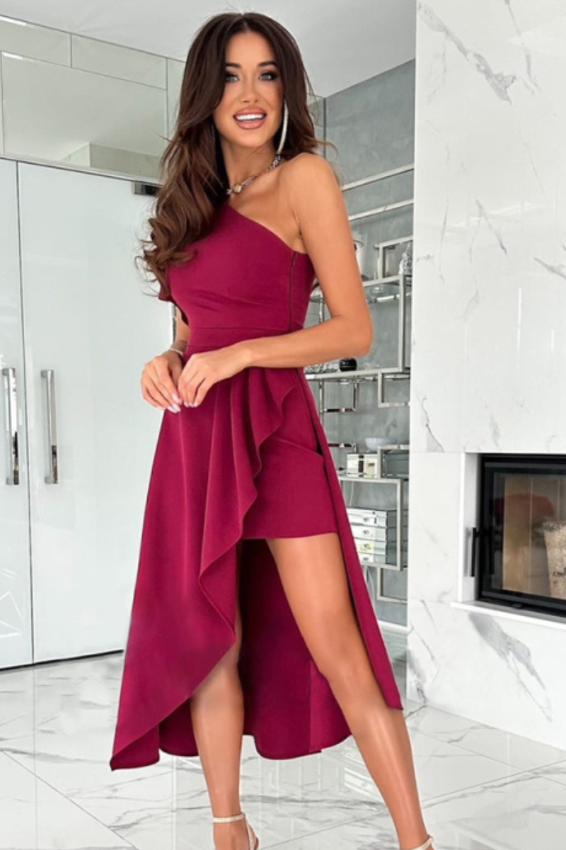 AXELLE | ELEGANT ONE SHOULDER DRESS