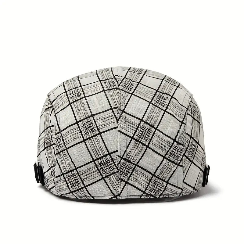 Ashford  - Adjustable Vintage Plaid Beret Cap