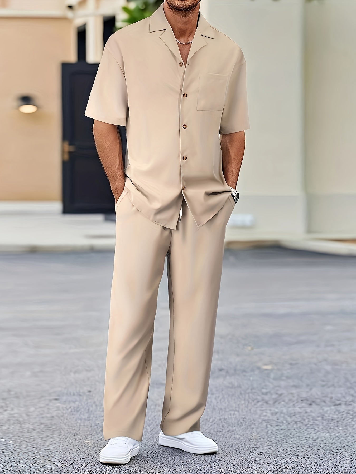 Men''s Short Sleeve T-Shirt and Pants Outfit Set