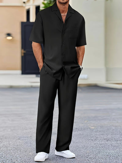 Men''s Short Sleeve T-Shirt and Pants Outfit Set