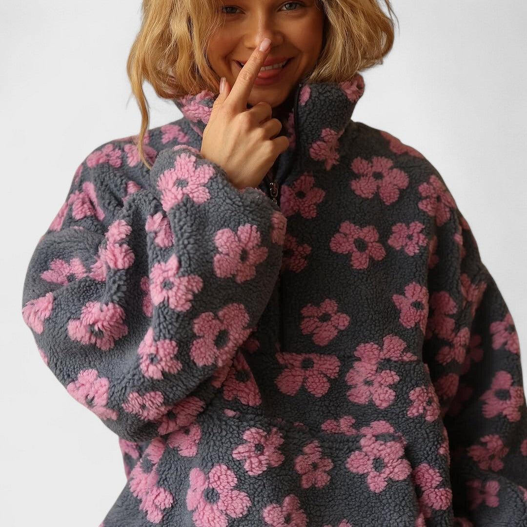 Daisy - Polar Fleece with Floral Print