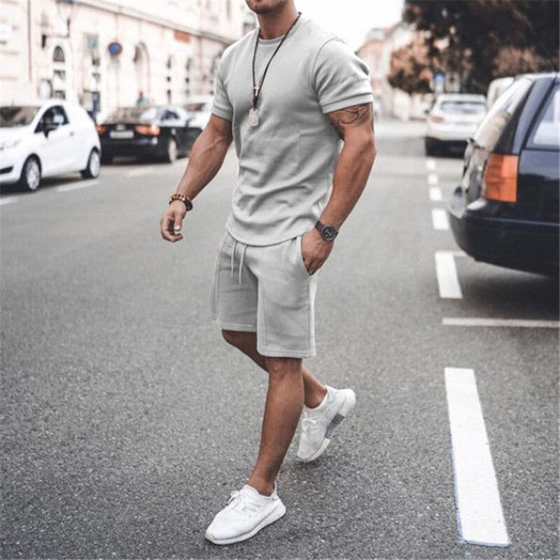 Stylish Men's Shorts and T-Shirt Set | Comfortable Casual Wear