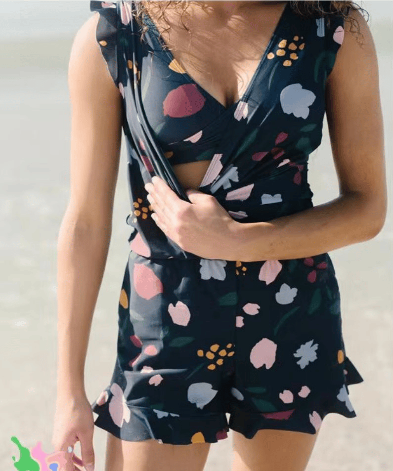 MARGARET | BATHING SUIT WITH RUFFLES AND BREAST SUPPORT