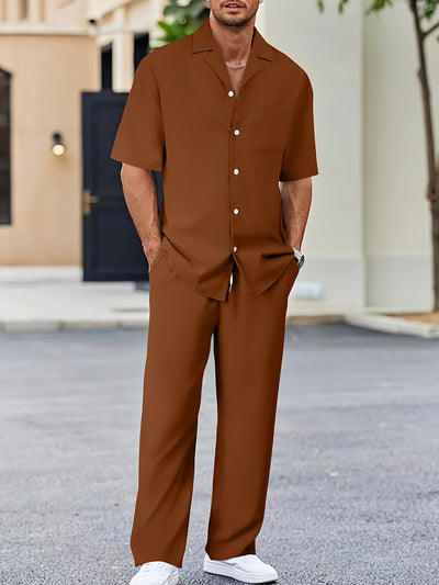 Men''s Short Sleeve T-Shirt and Pants Outfit Set