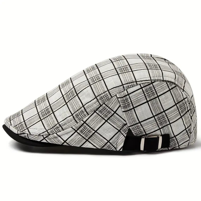 Ashford  - Adjustable Vintage Plaid Beret Cap