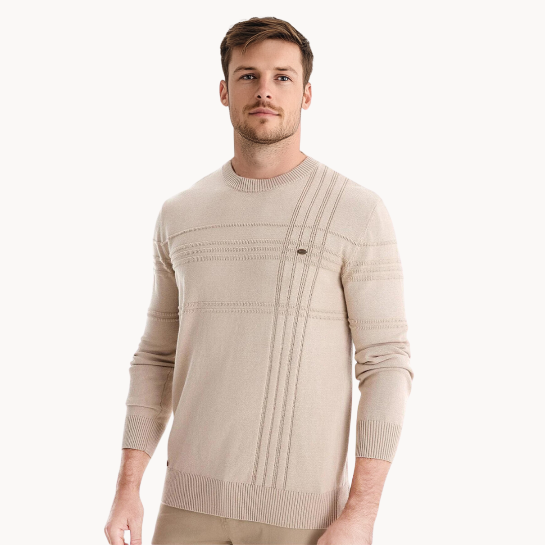 Harlow | Stylish Men's Jumper with Check Design