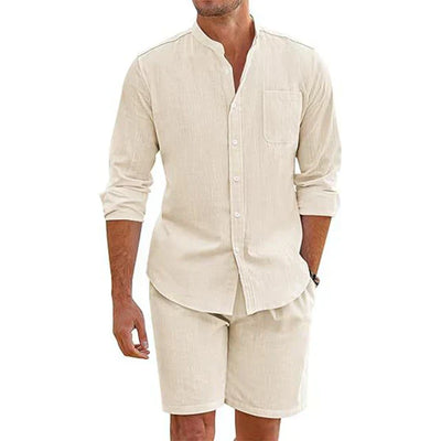 Men's Linen Leisure Outfit Set