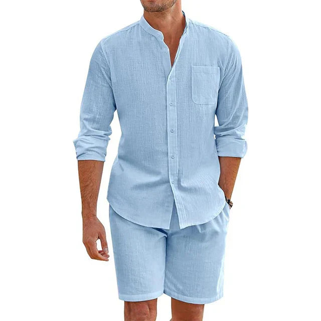 Men's Linen Leisure Outfit Set