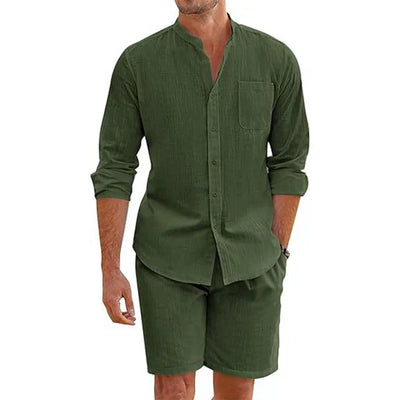Men's Linen Leisure Outfit Set
