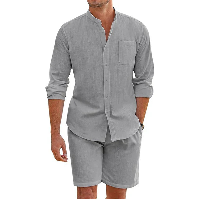 Men's Linen Leisure Outfit Set