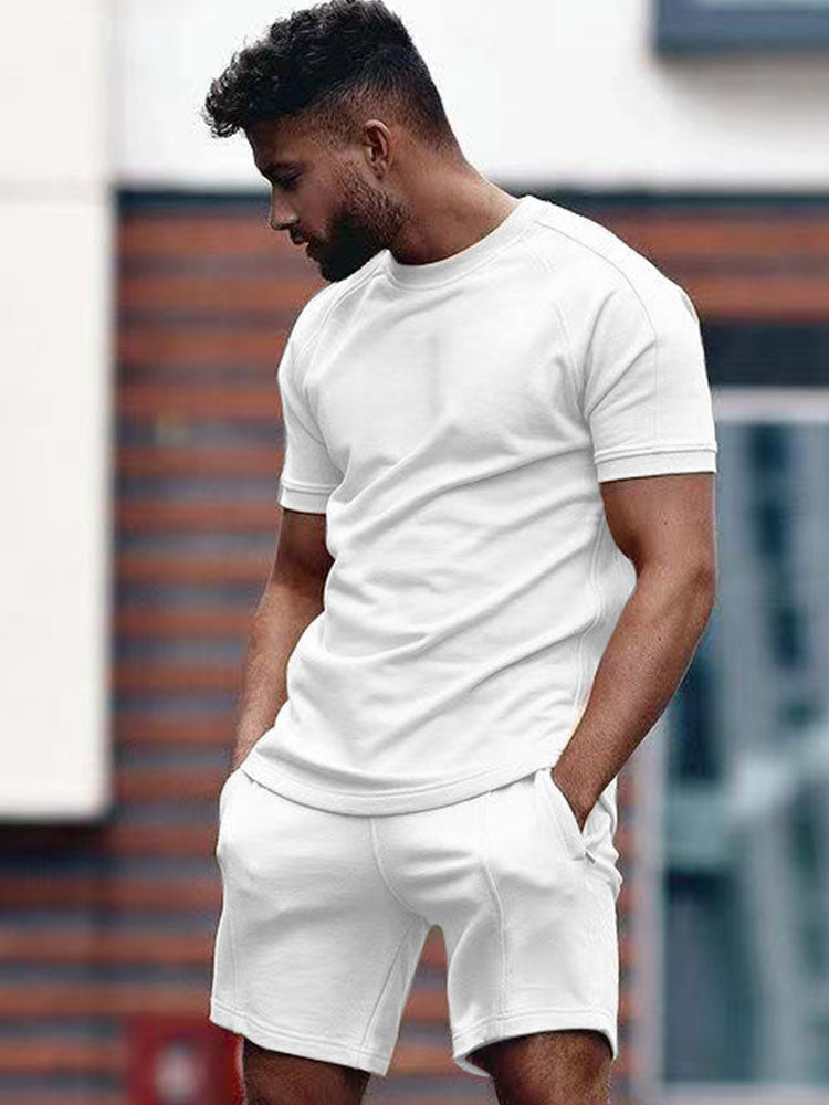 Men's Summer Casual T-Shirt and Shorts Set