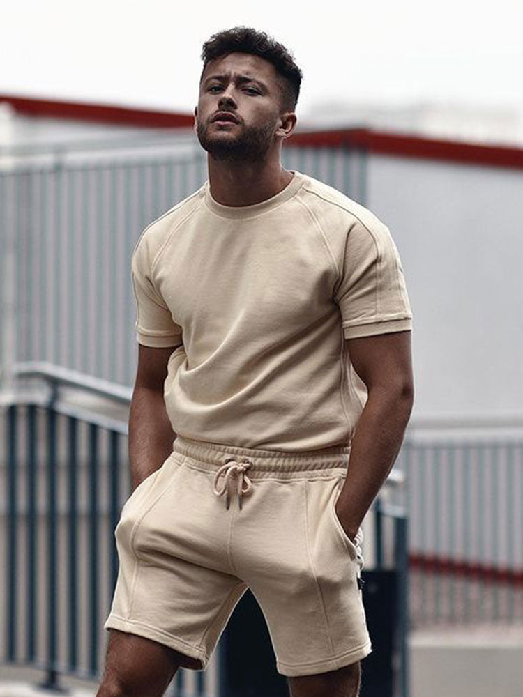 Men's Summer Casual T-Shirt and Shorts Set