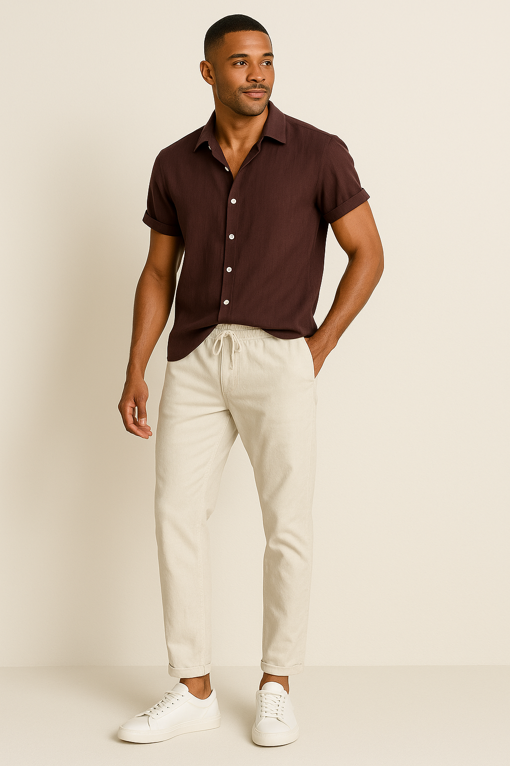 Men's Cotton Shirt and Pants Set