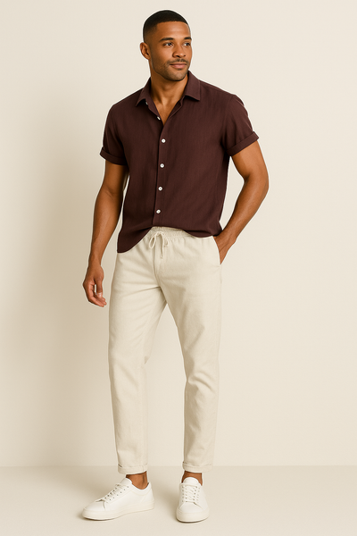 Men's Cotton Shirt and Pants Set