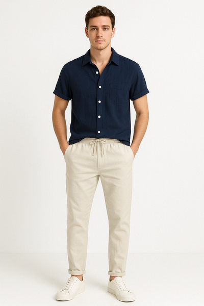Men's Cotton Shirt and Pants Set