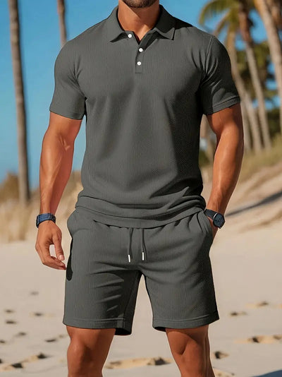 Men's Polo Shirt Set – Casual Spring & Summer Outfit