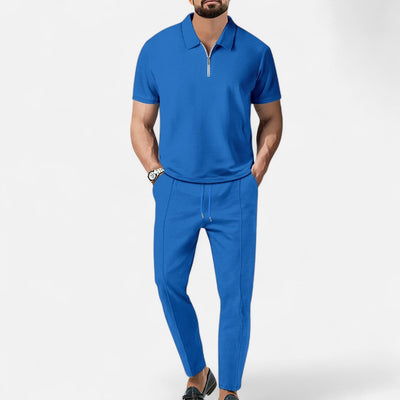 Men's Polo & Trouser Set – Smart Casual Outfit