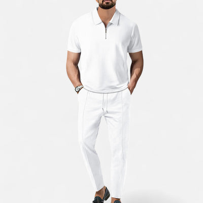 Men's Polo & Trouser Set – Smart Casual Outfit