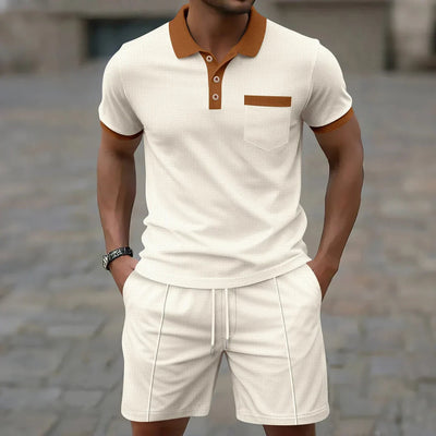 Men's Polo Shirts and Shorts Summer Set