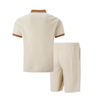 Men's Polo Shirts and Shorts Summer Set