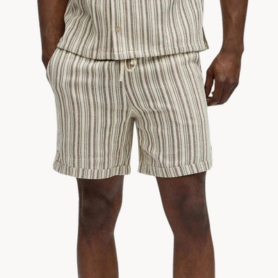 Men's Retro-Inspired Polo and Short Set