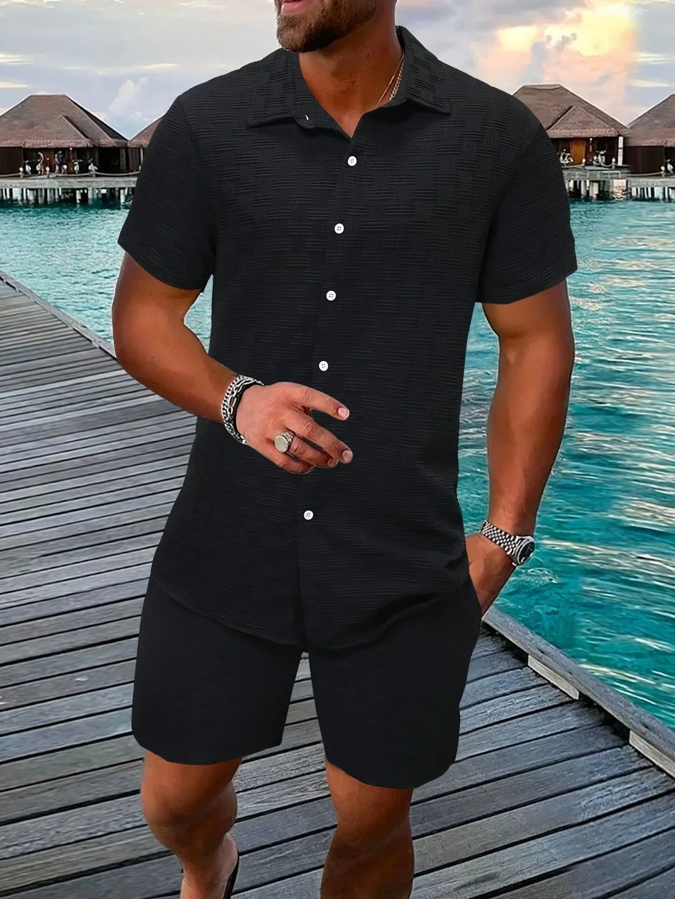 Men's Summer Two-Piece Outfit Set