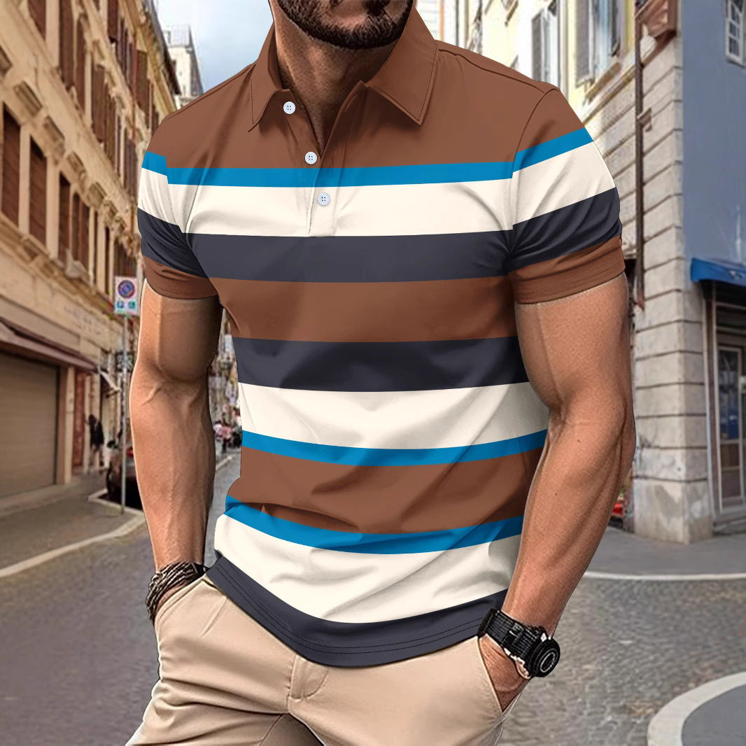 Brunetti's - Boardwalk Stripe Polo