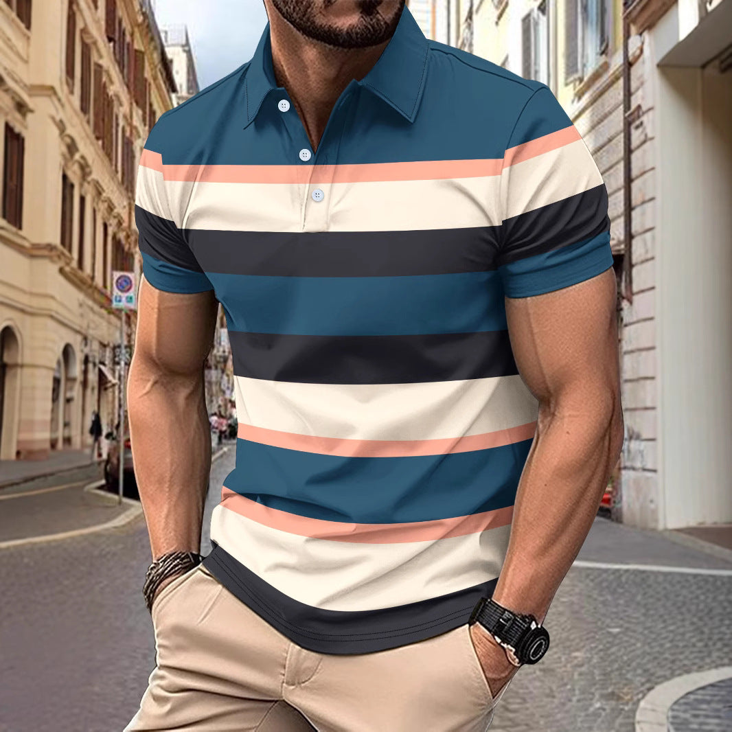 Brunetti's - Boardwalk Stripe Polo
