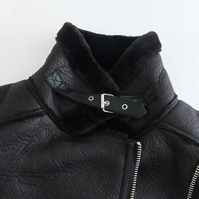 Ivanna | Fur Leather Jacket