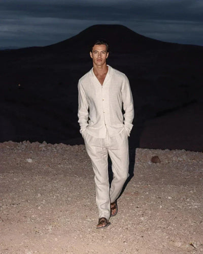 Men's Linen Shirt and Pants Set