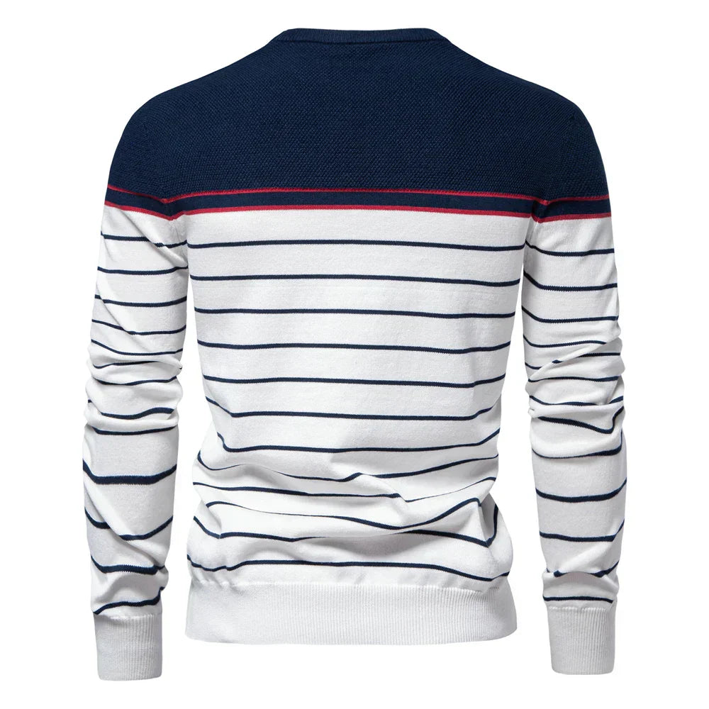 Harlow | Men's Sweater with Striped Pattern