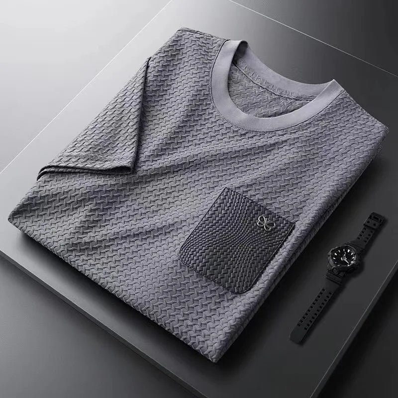 Waffle Knit Jacquard Shirt