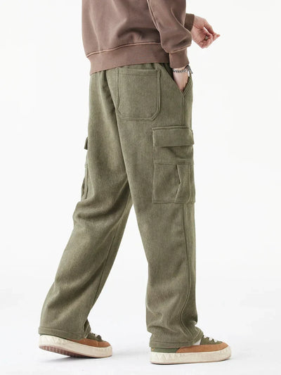 Fleece-Lined Corduroy Sweatpants