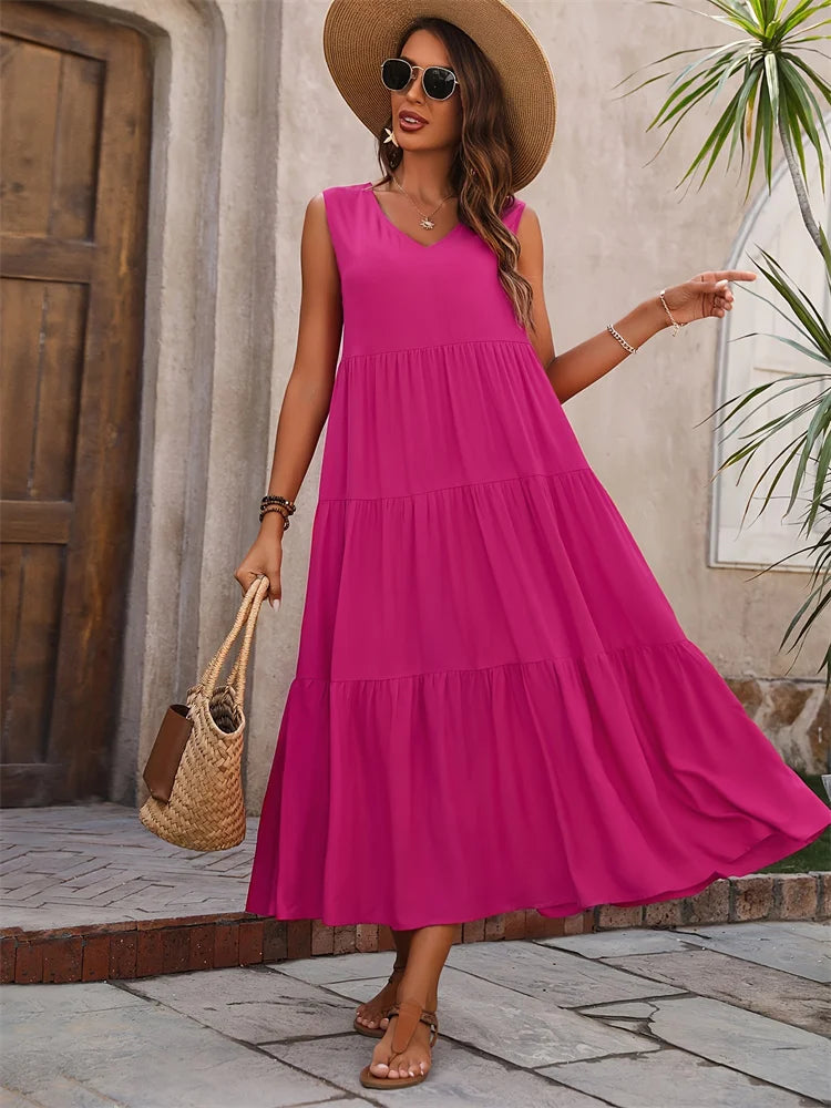 EVY | LONG FLARED DRESS