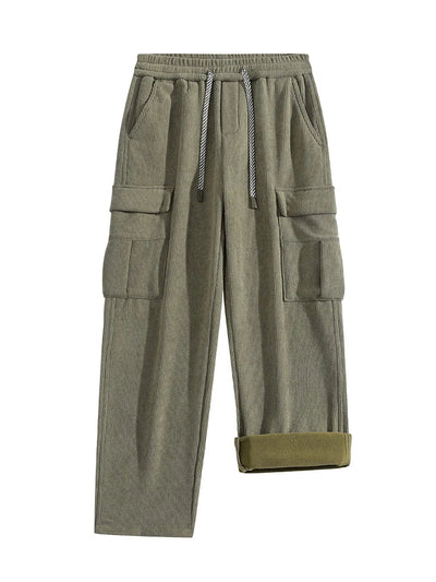 Fleece-Lined Corduroy Sweatpants