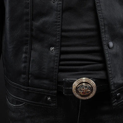 Bruce - Casual Slim Fit Leather Jacket