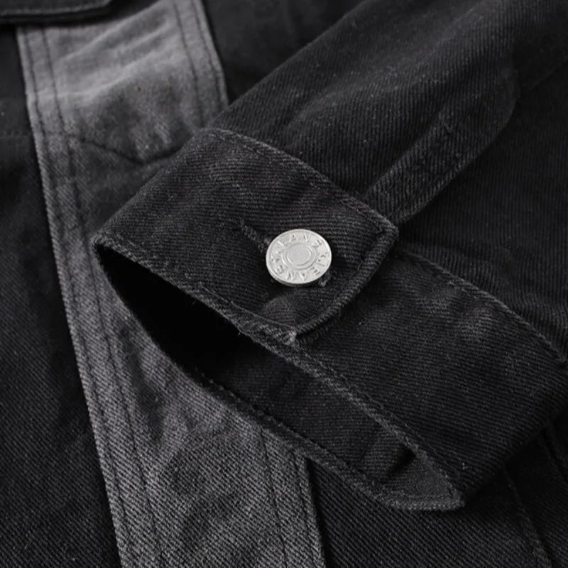 Split-Panel Denim Jacket